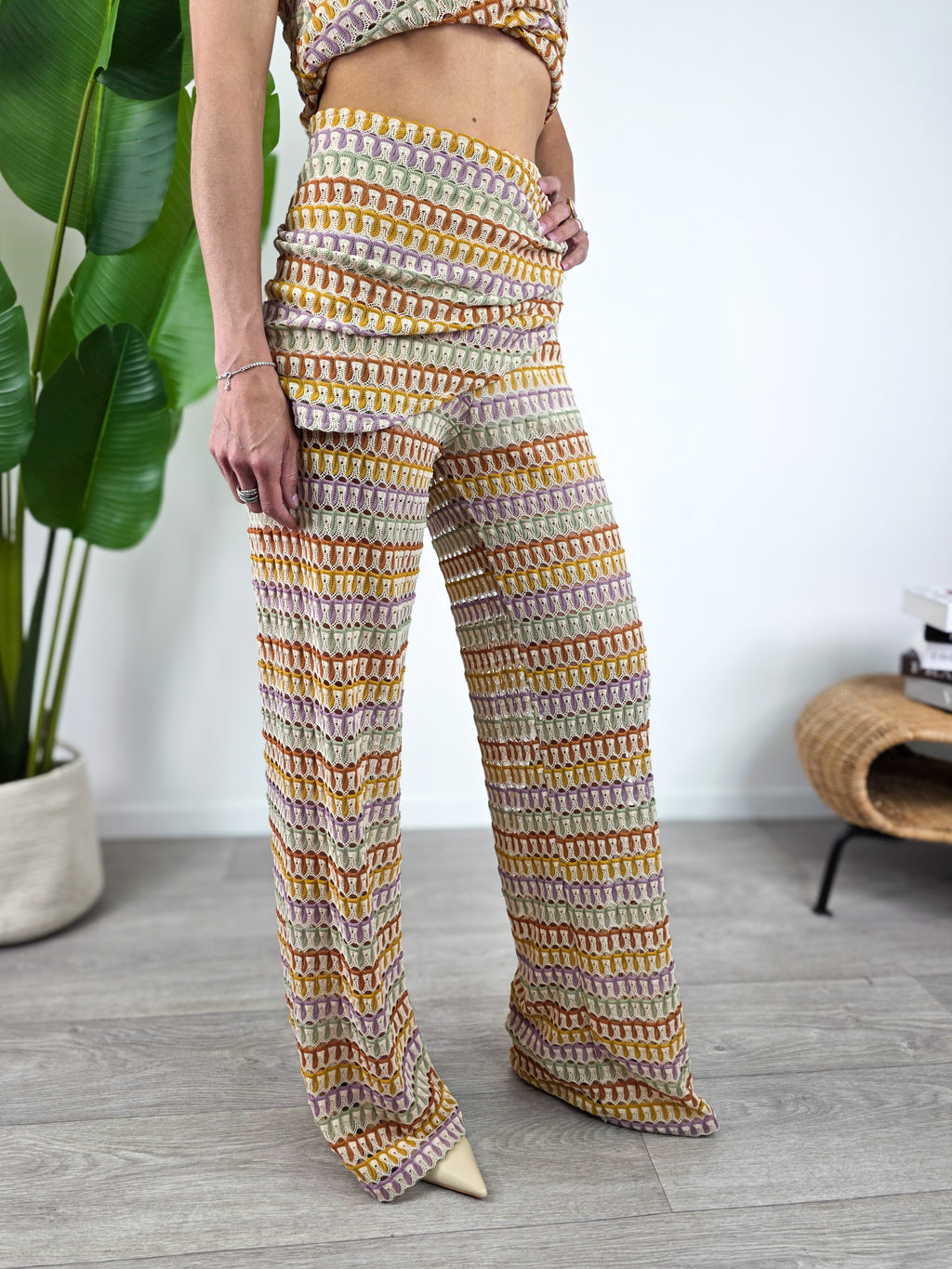 Saiph - Pantalone con elastico in fantasia - Multicolor