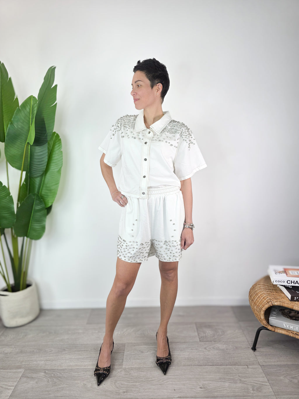 Susy Mix - Completo Strass - Bianco