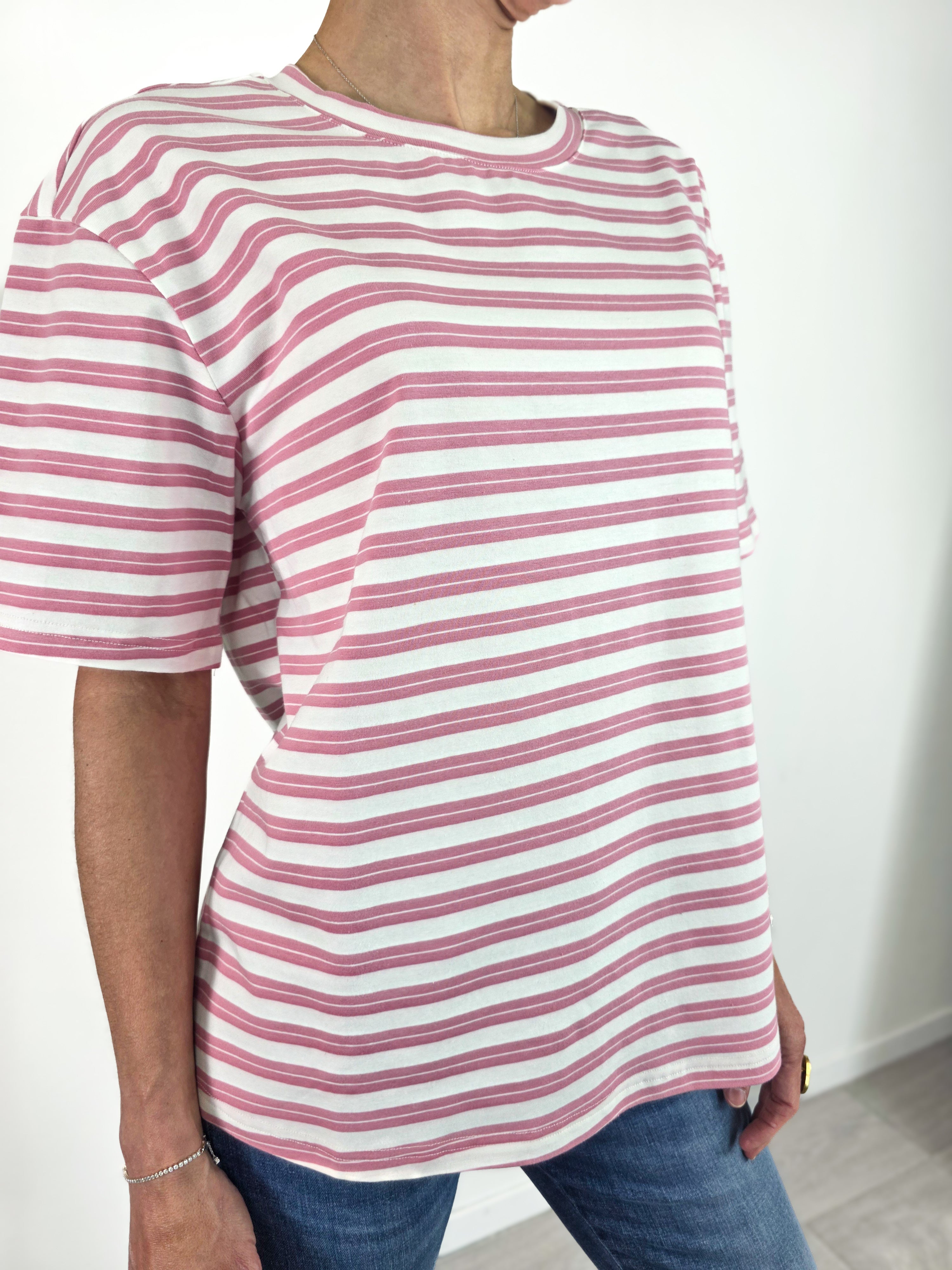 You Decide - T-shirt a righe - Rosa