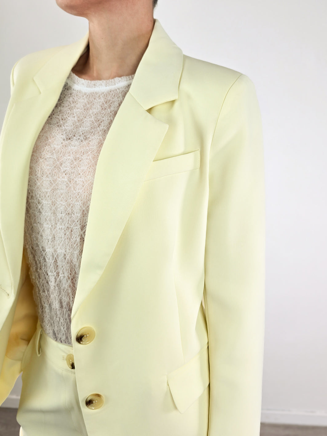 You Decide - Blazer monopetto - Giallo pastello