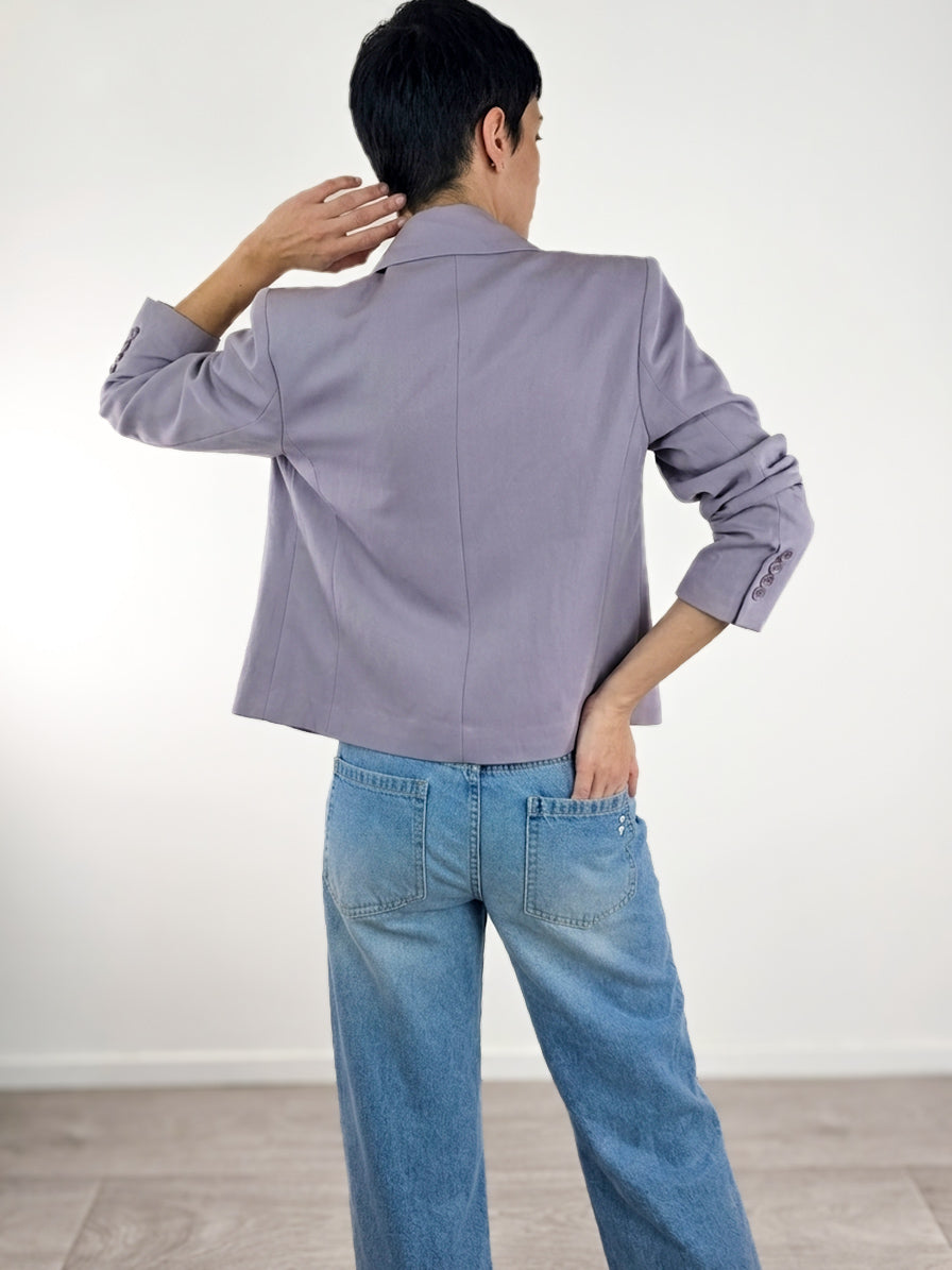 You Decide - Blazer cropped doppiopetto - Glicine
