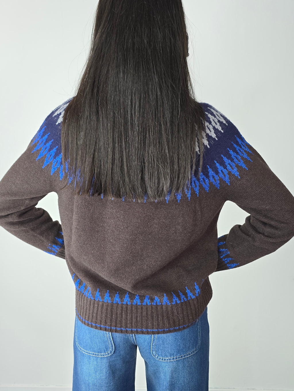 Maglione a fantasia Moro e Blu - Tensione In