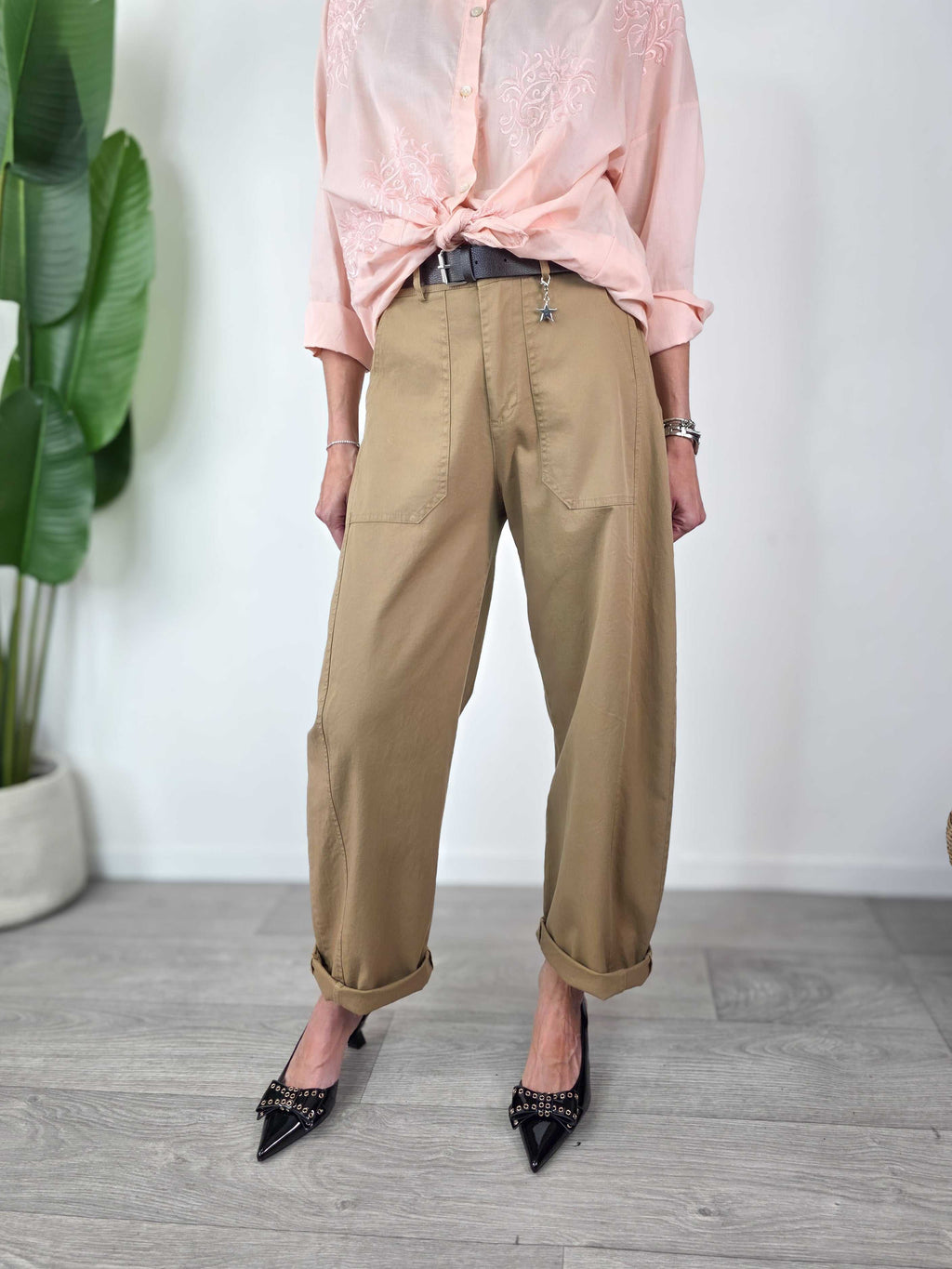 Susy Mix - Pantalone Stellina - Cammello