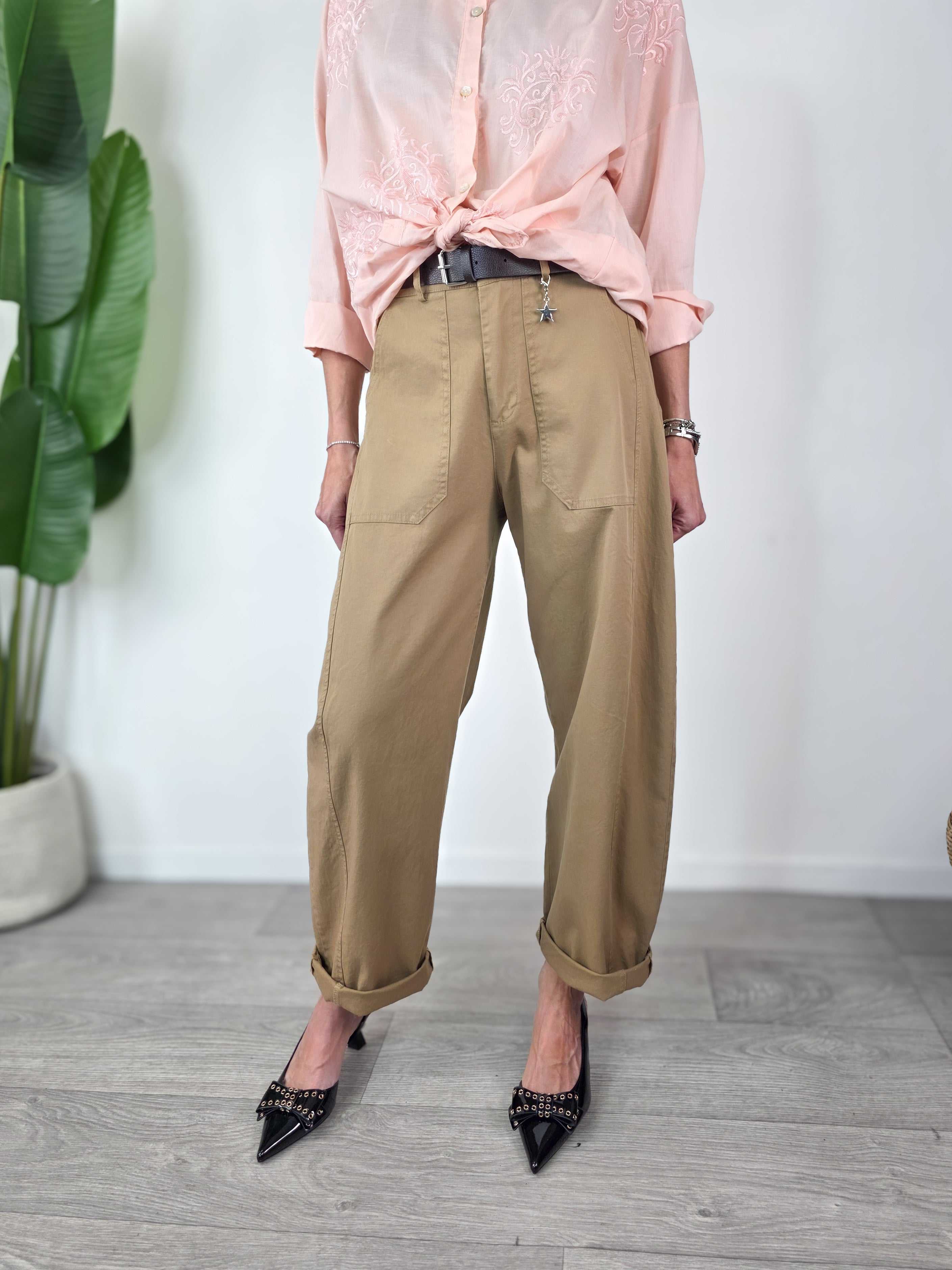 Susy Mix - Pantalone Stellina - Cammello