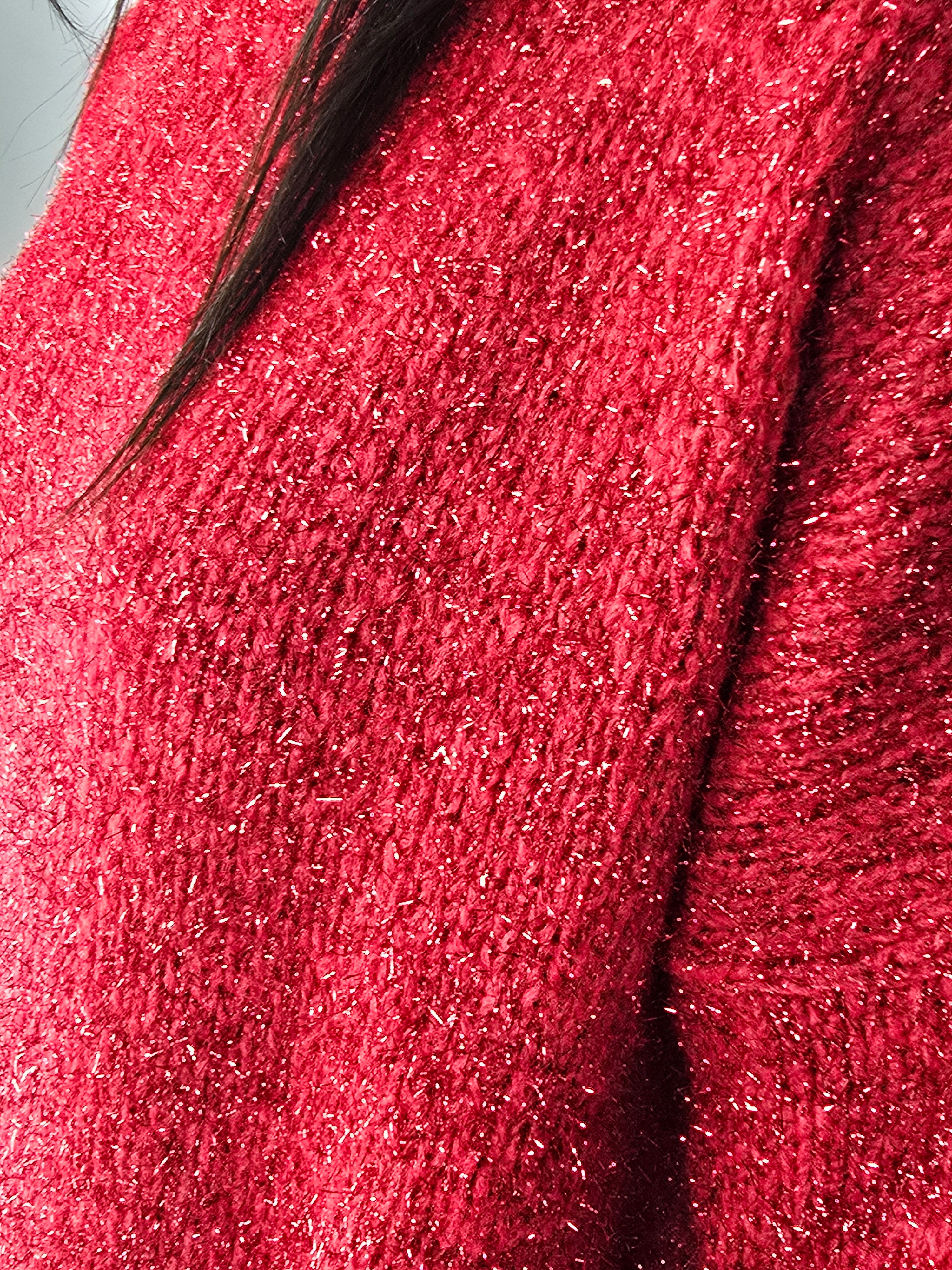 Maglione lurex Rosso - Kikisix