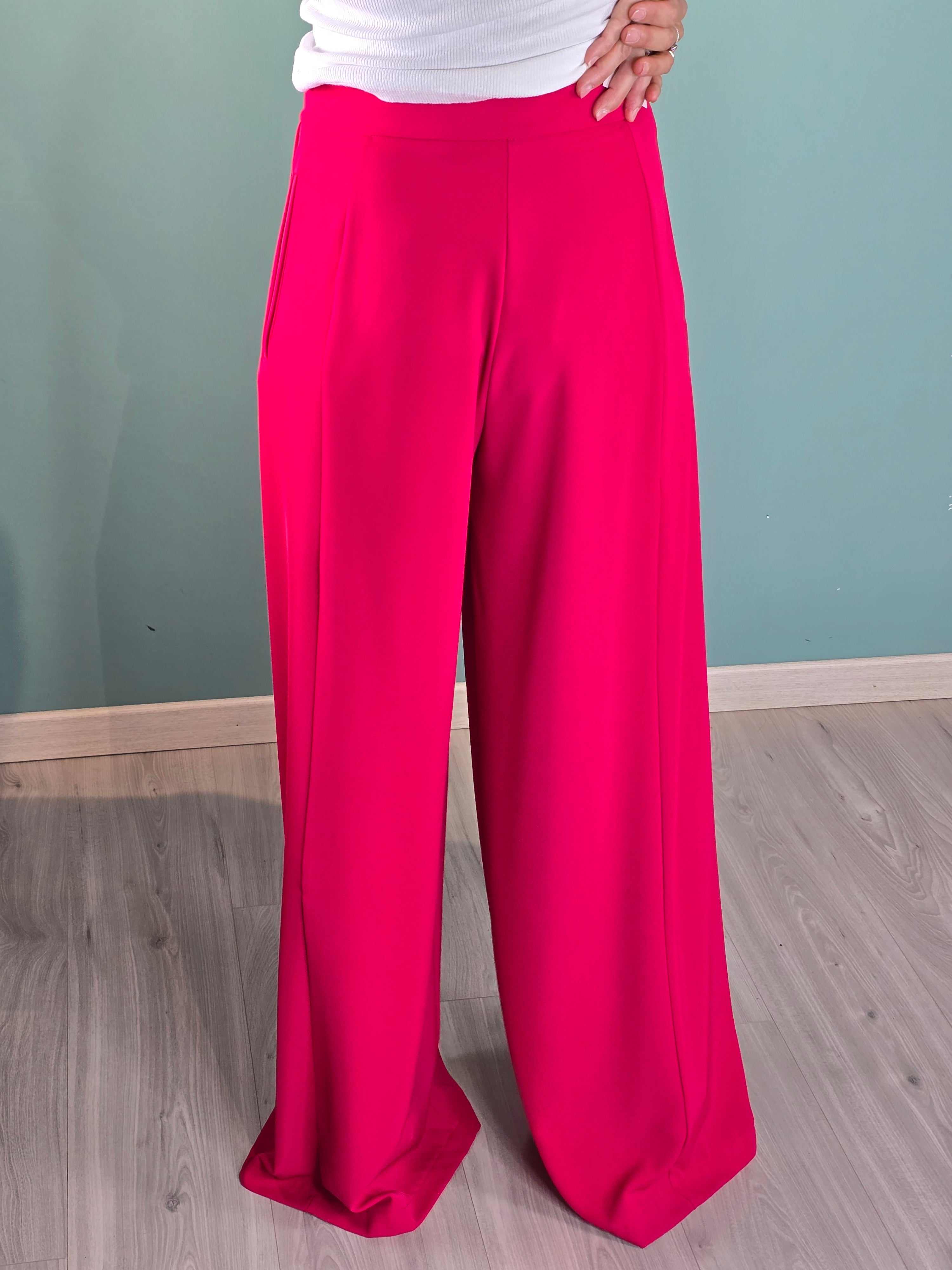 Pantalone Franci Saiph red soft palazzo pants regular fit polyester elastane blend