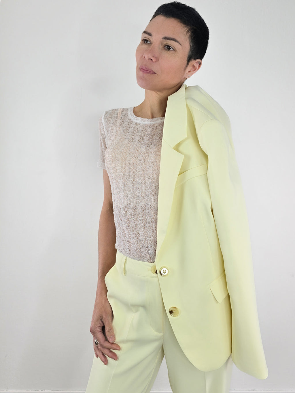 You Decide - Blazer monopetto - Giallo pastello