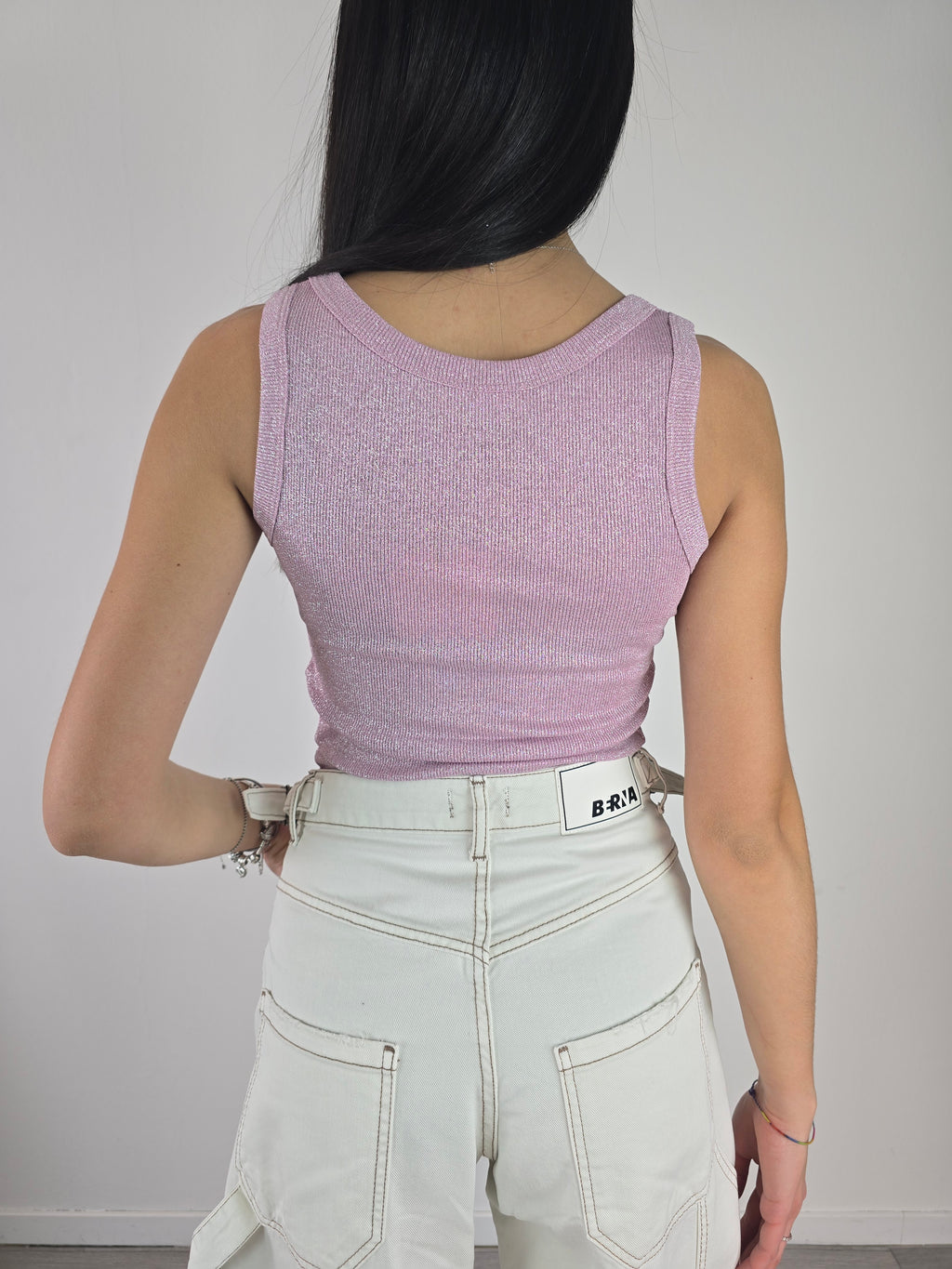 Vicolo - Top in lurex - Rosa