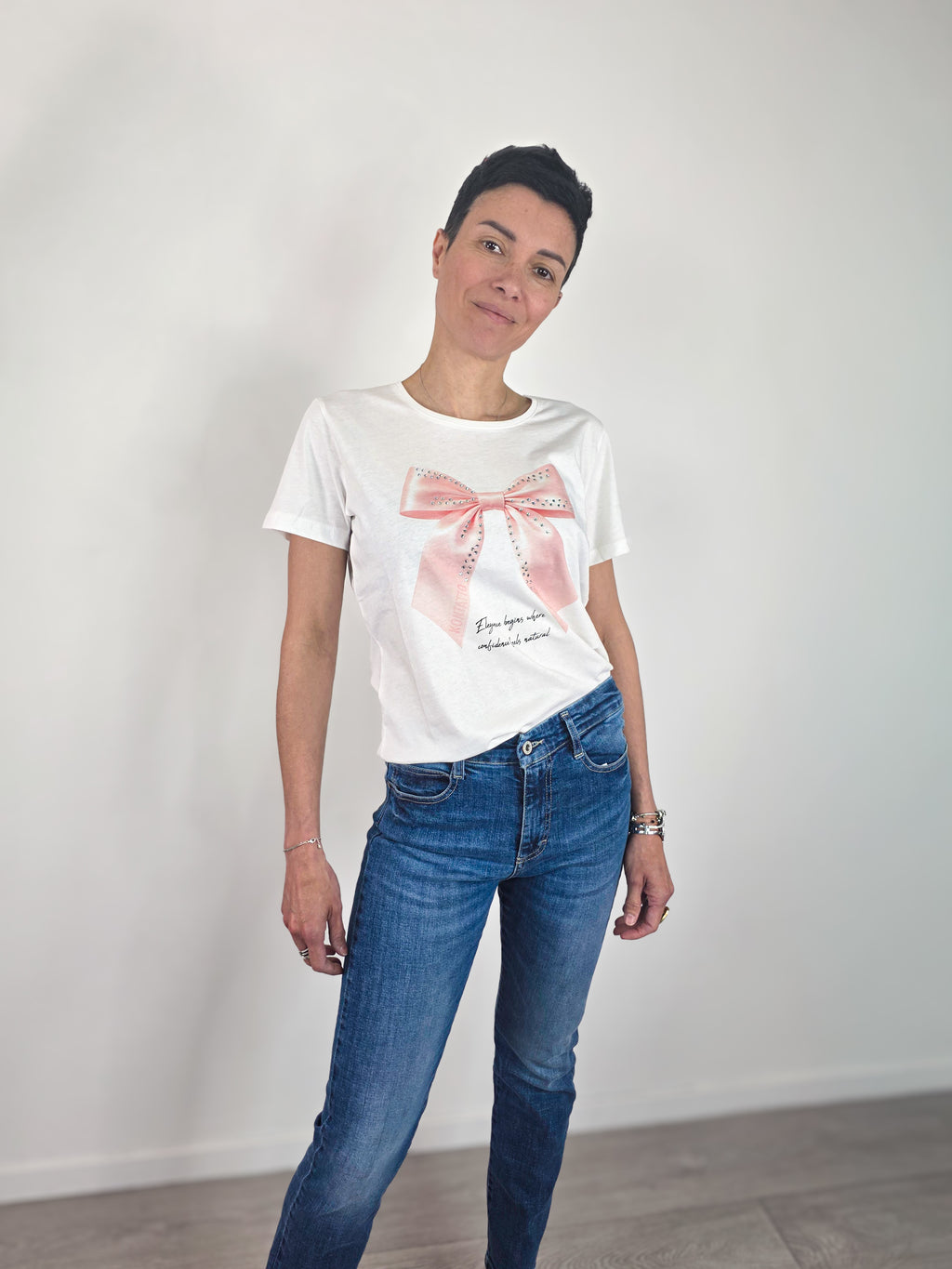 Kontatto - T-shirt Fiocco - Bianco