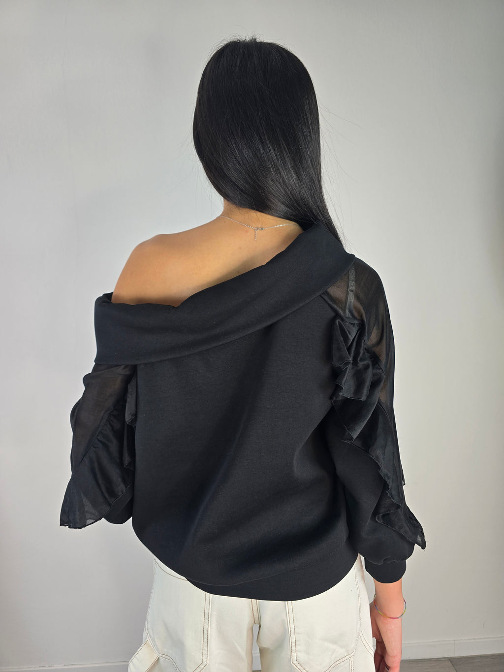 Philia Loft - Felpa con volant - Nero