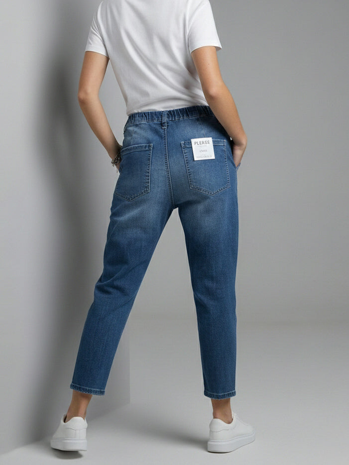 Please - Denim relaxed Teddy - Blu