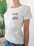 Kikisix - T-shirt Day Off - Bianco e Moro