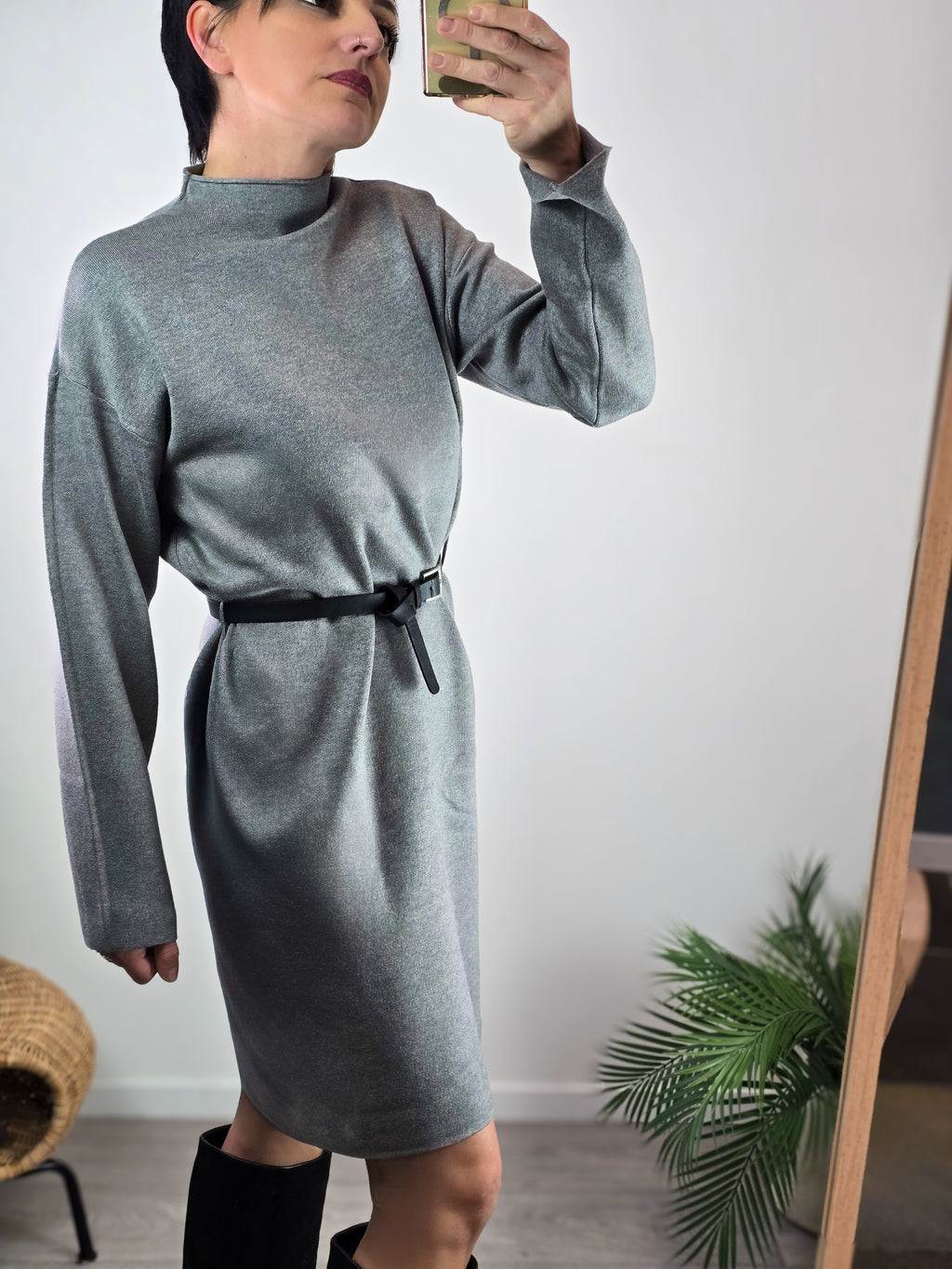 Abito al ginocchio Kikisix grigio