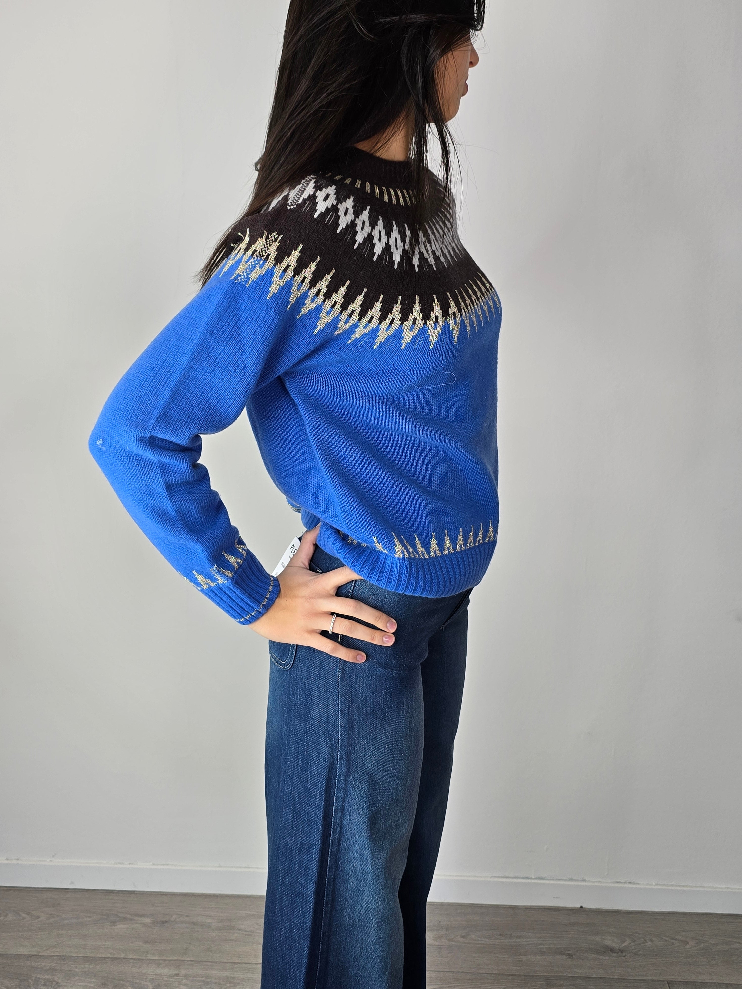 Maglione a fantasia Bluette e Moro - Tensione In