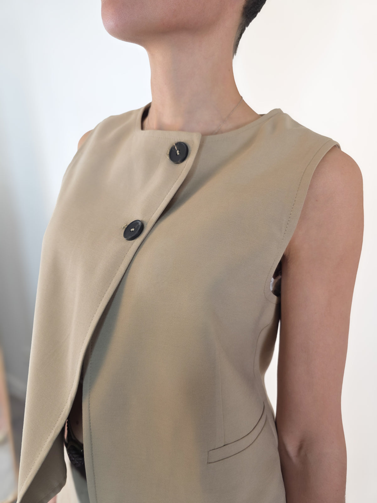 Haveone - Gilet con chiusura asimmetrica - Safari