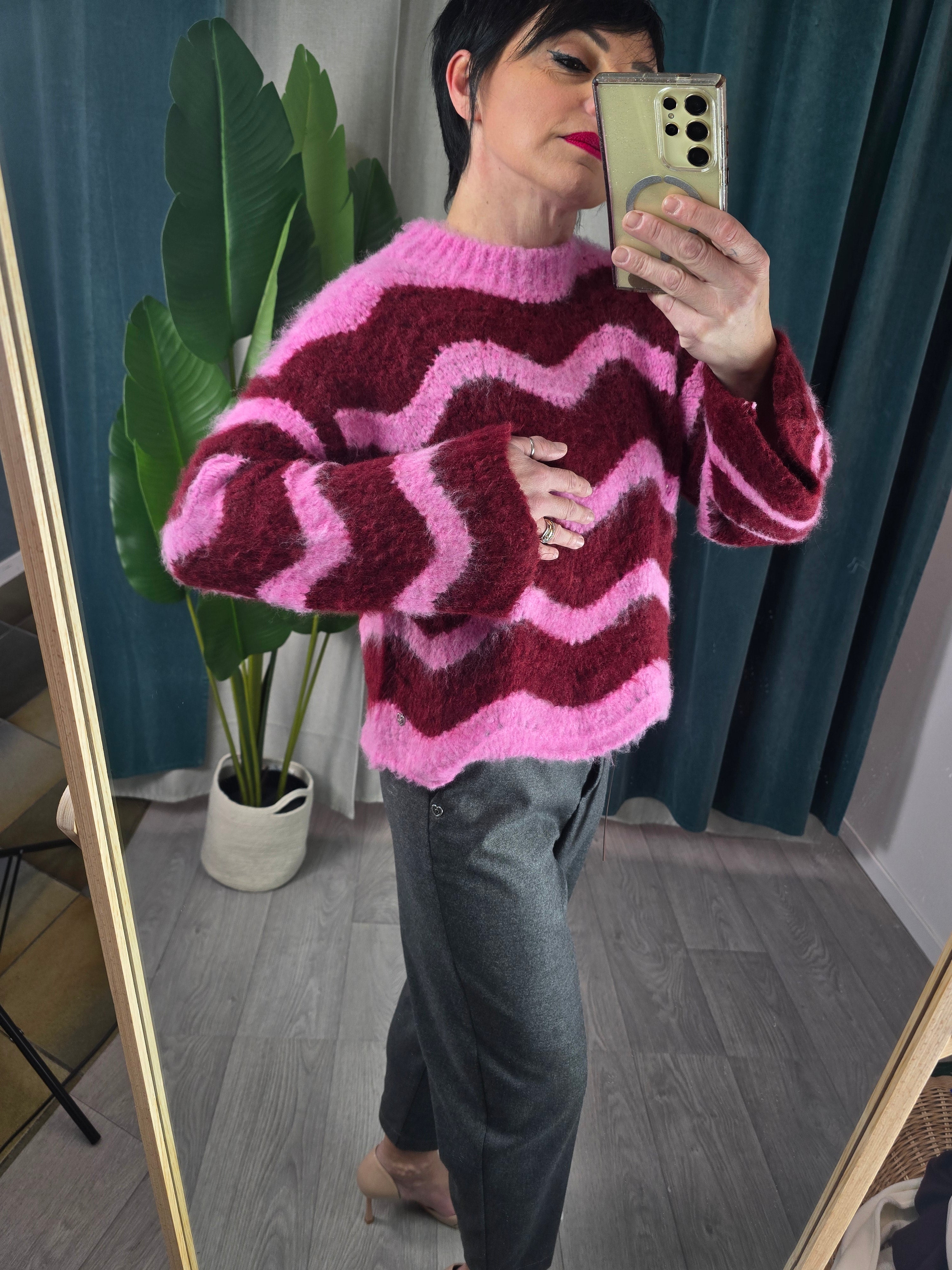 maglione bordeaux donna please FW 25