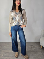 Maglione a rombi Ecru - Tensione In