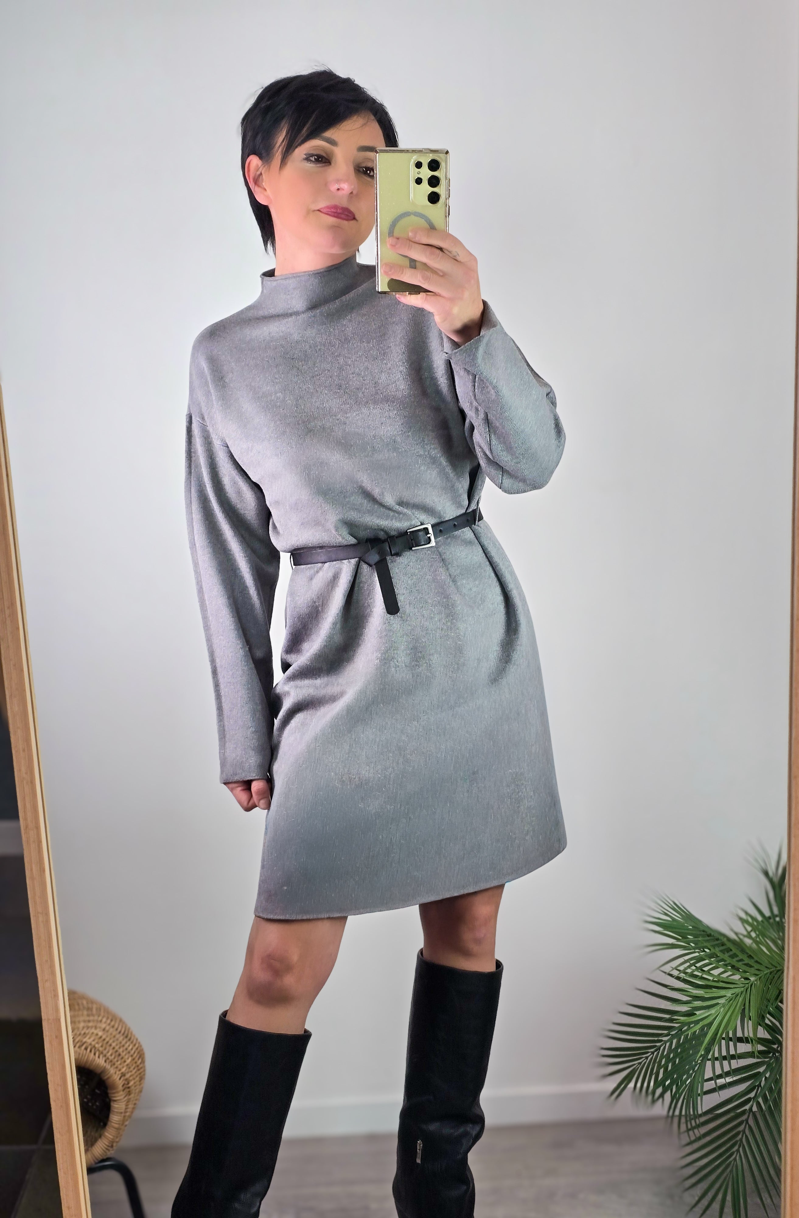 Abito al ginocchio Kikisix grigio