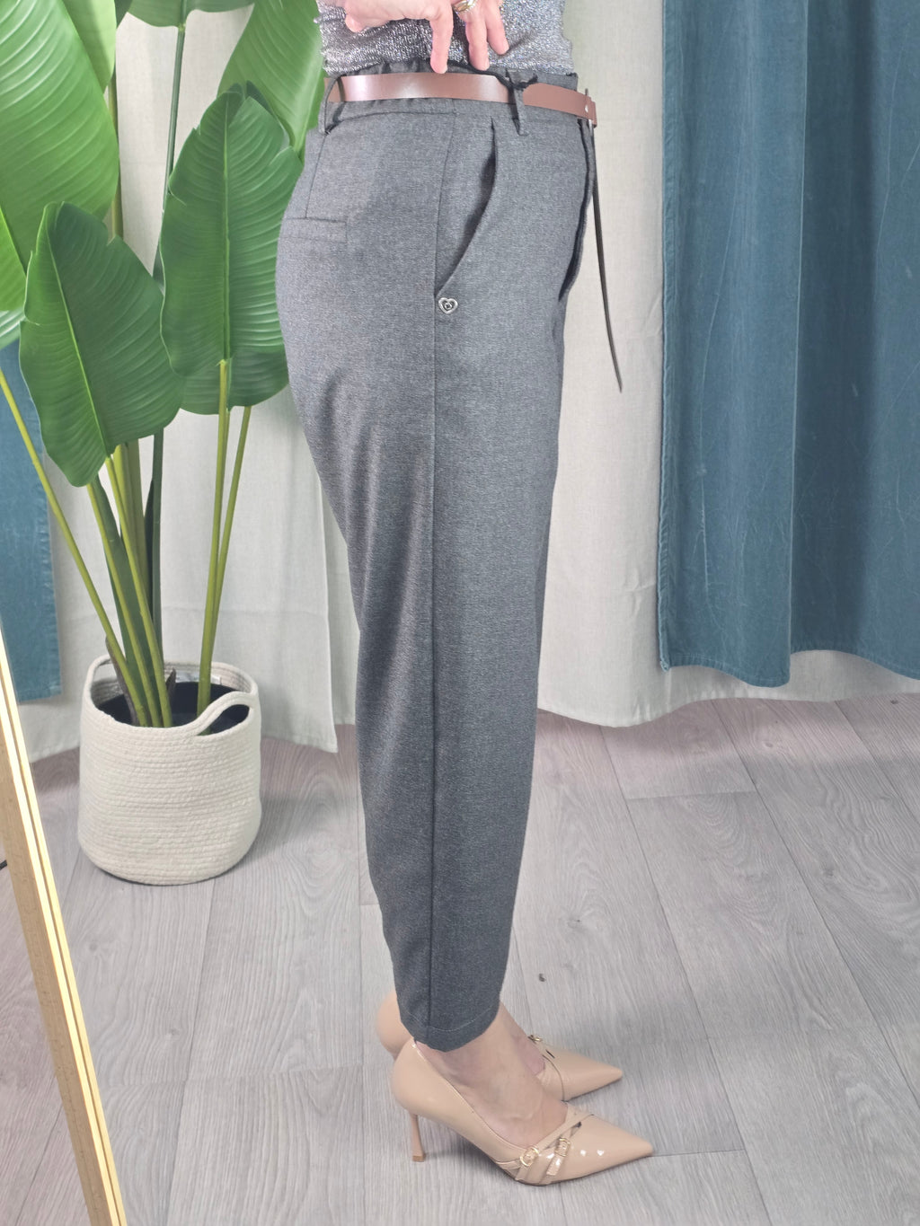 pantalone donna grigio Please FW 25