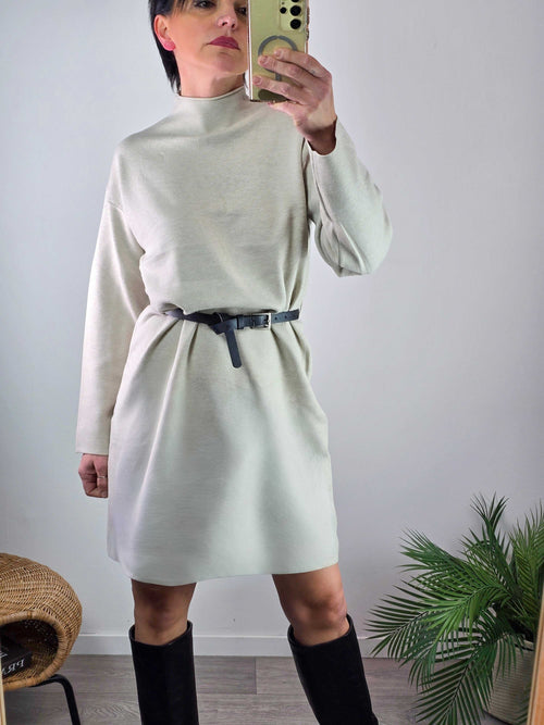 Abito con cintura Beige - KikisixSOPRAKIKISIX - Abito con cintura - Sabrina Shopping Therapy