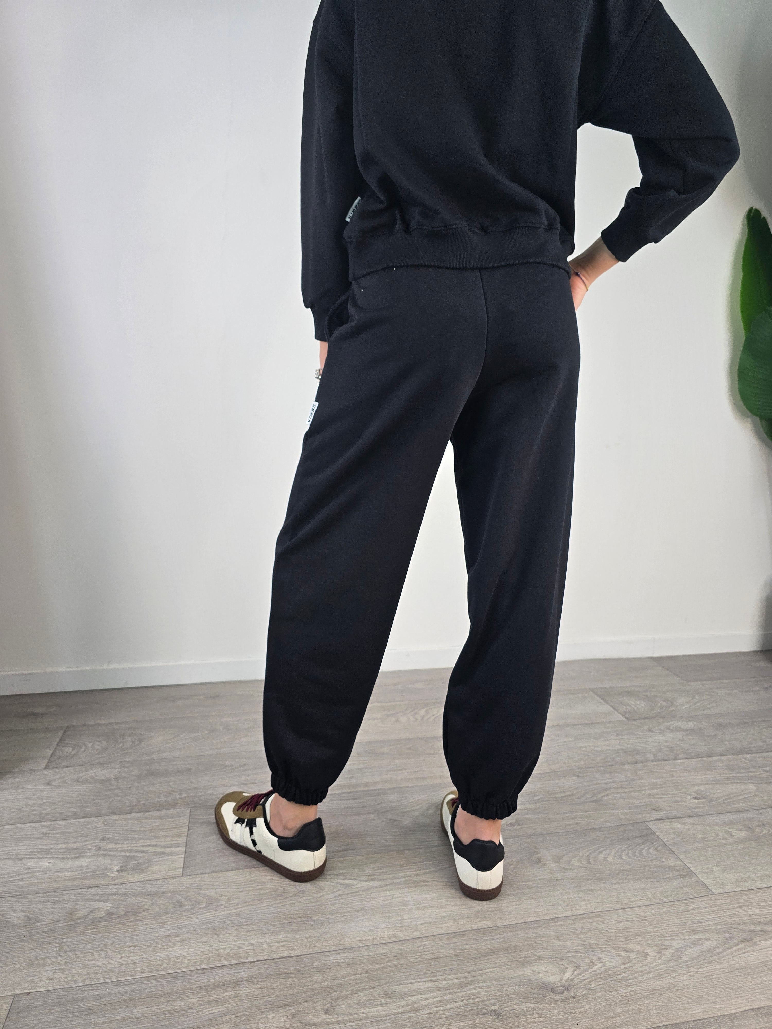 Berna - Jogger in felpa - Nero