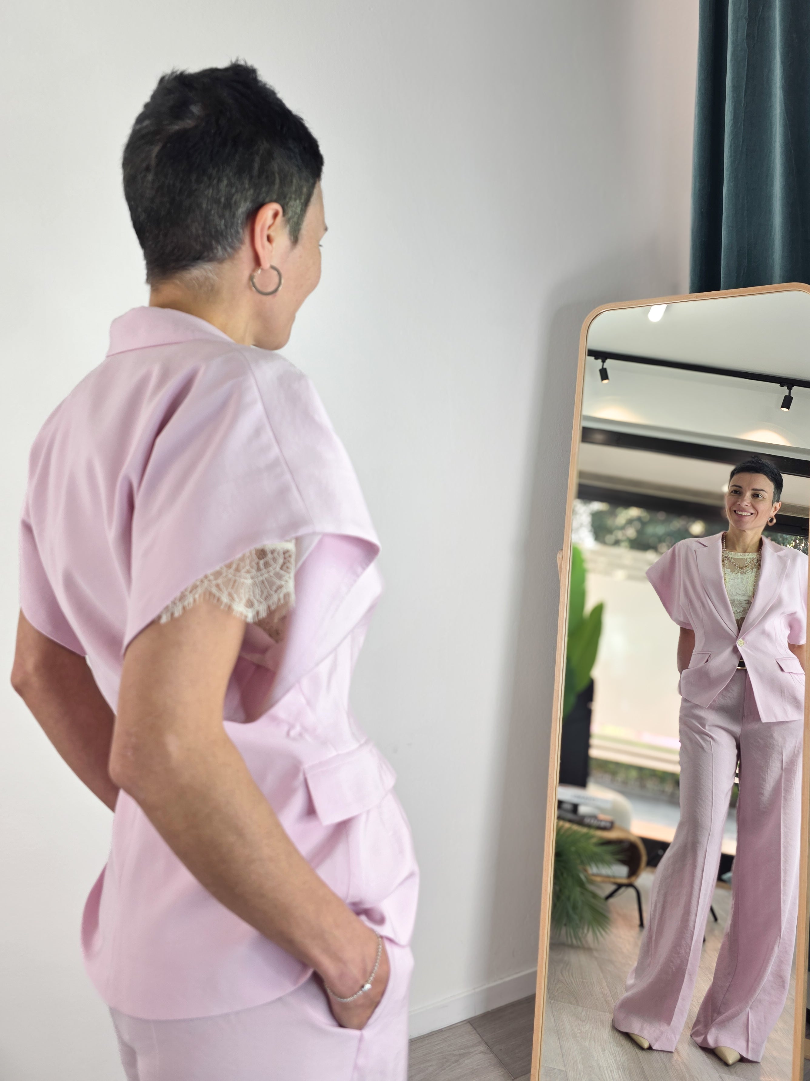 Kontatto - Blazer manica corta - Rosa