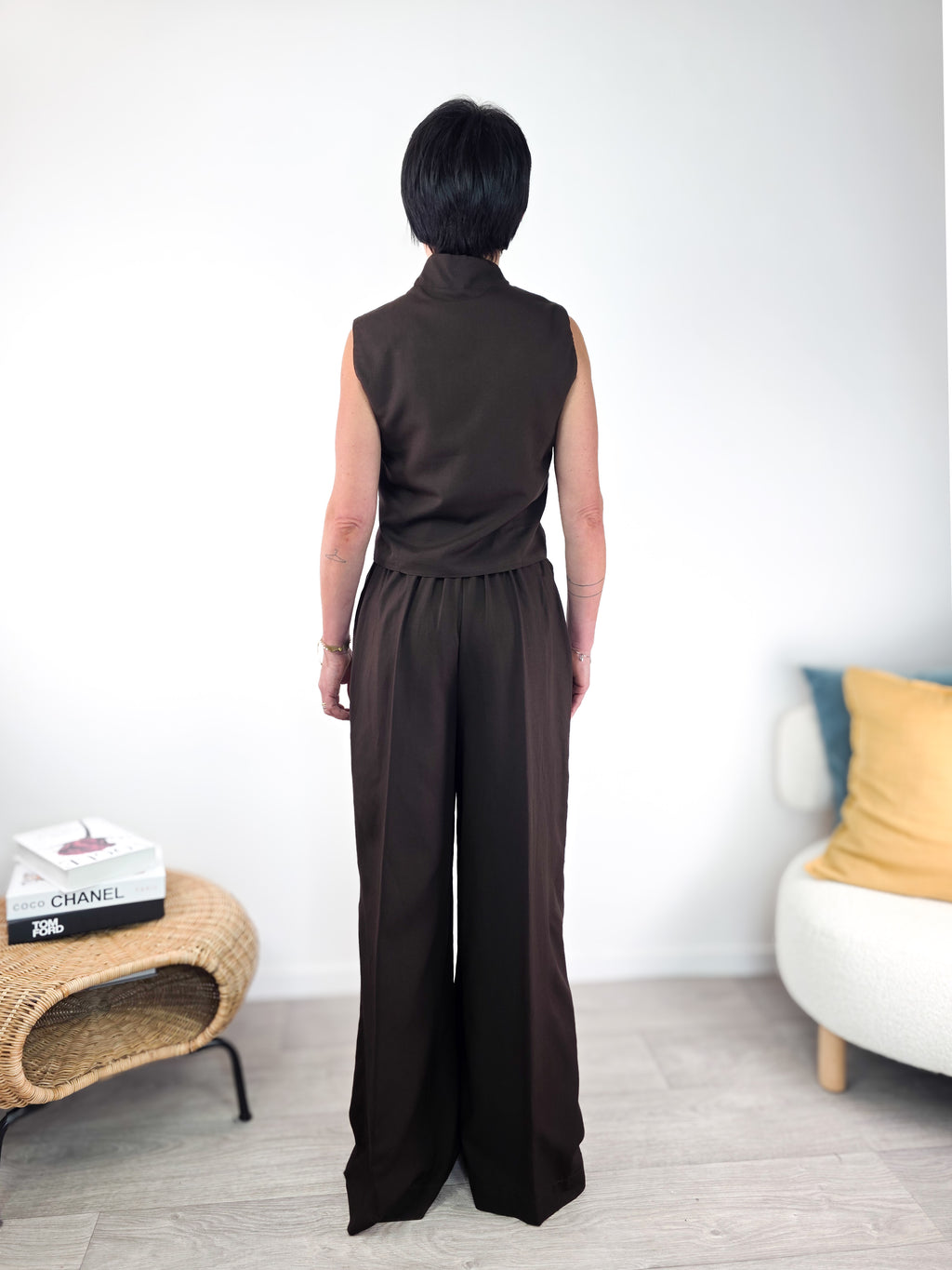 Susy Mix - Completo gilet e pantalone - Moka