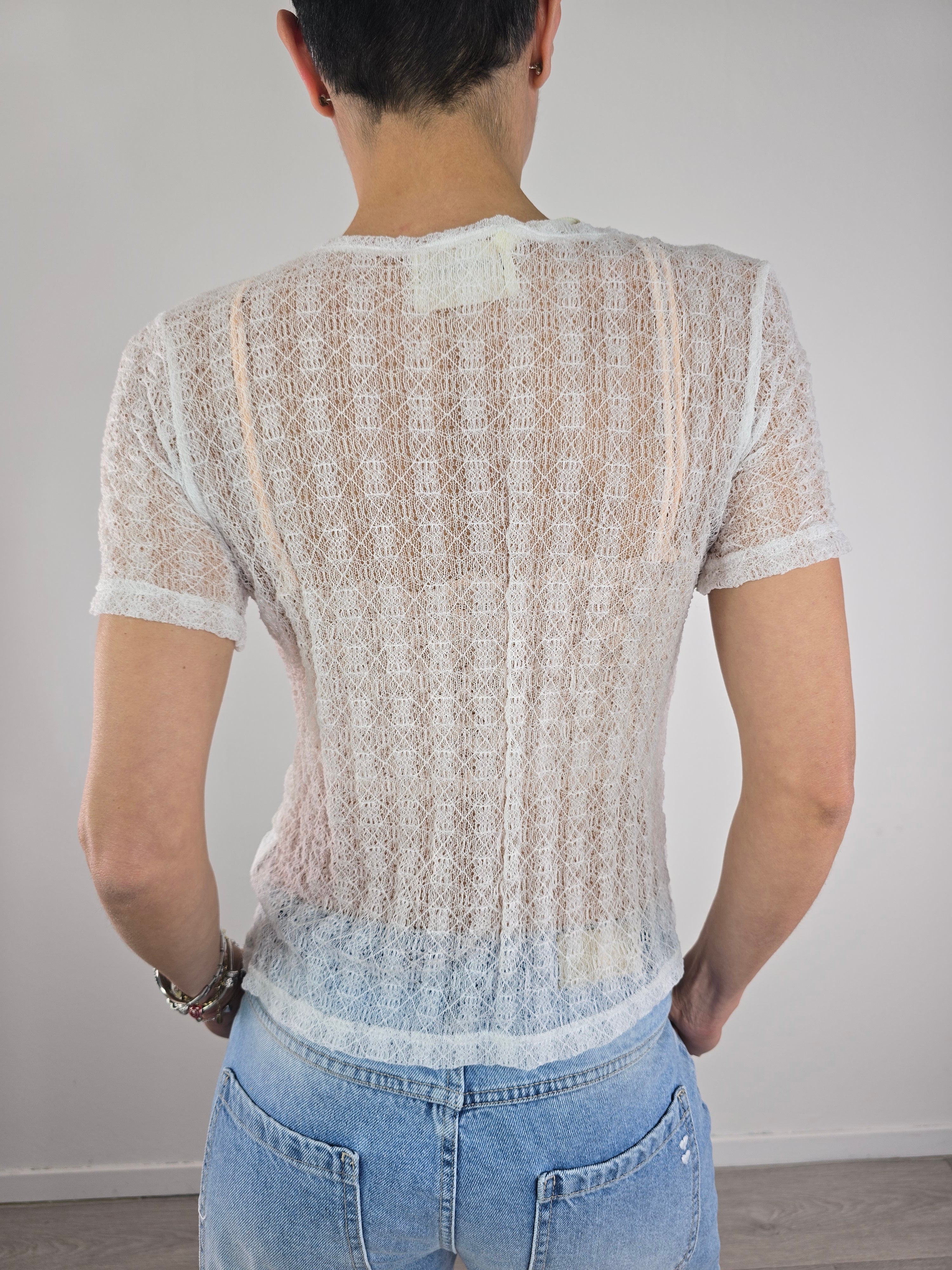 You Decide - T-shirt in pizzo - Bianco