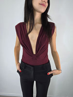 Body scollato Bordeaux - Kontatto