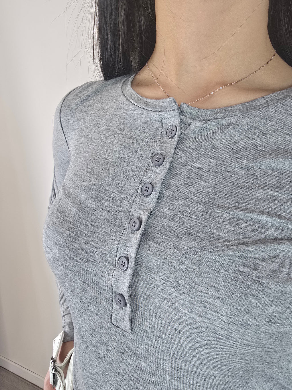 You Decide - Maglia serafino - Grigio