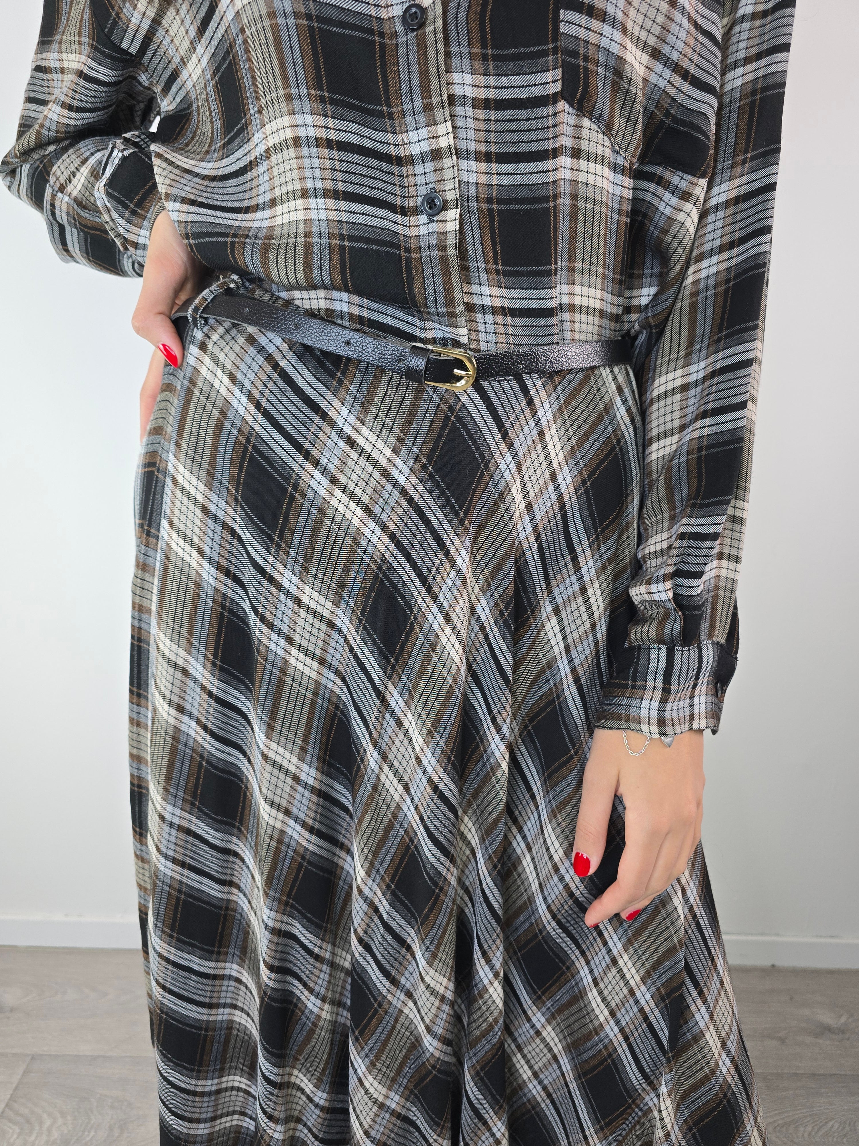 Camicia a quadri Nera - Kikisix