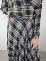 Gonna lunga a quadri Nera - Kikisix