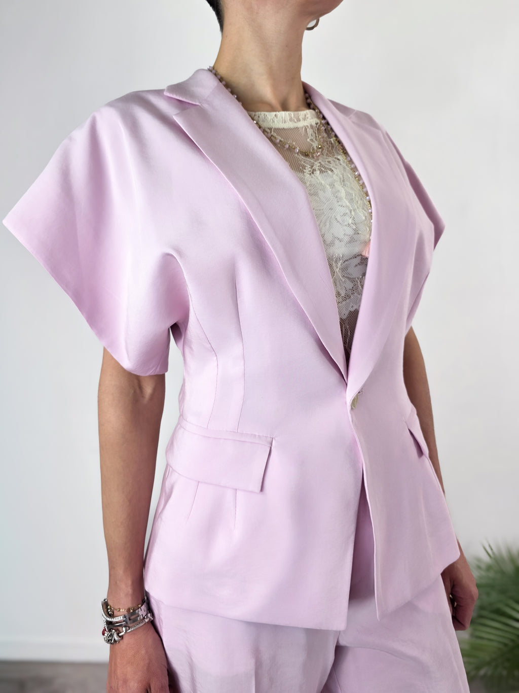 Kontatto - Blazer manica corta - Rosa