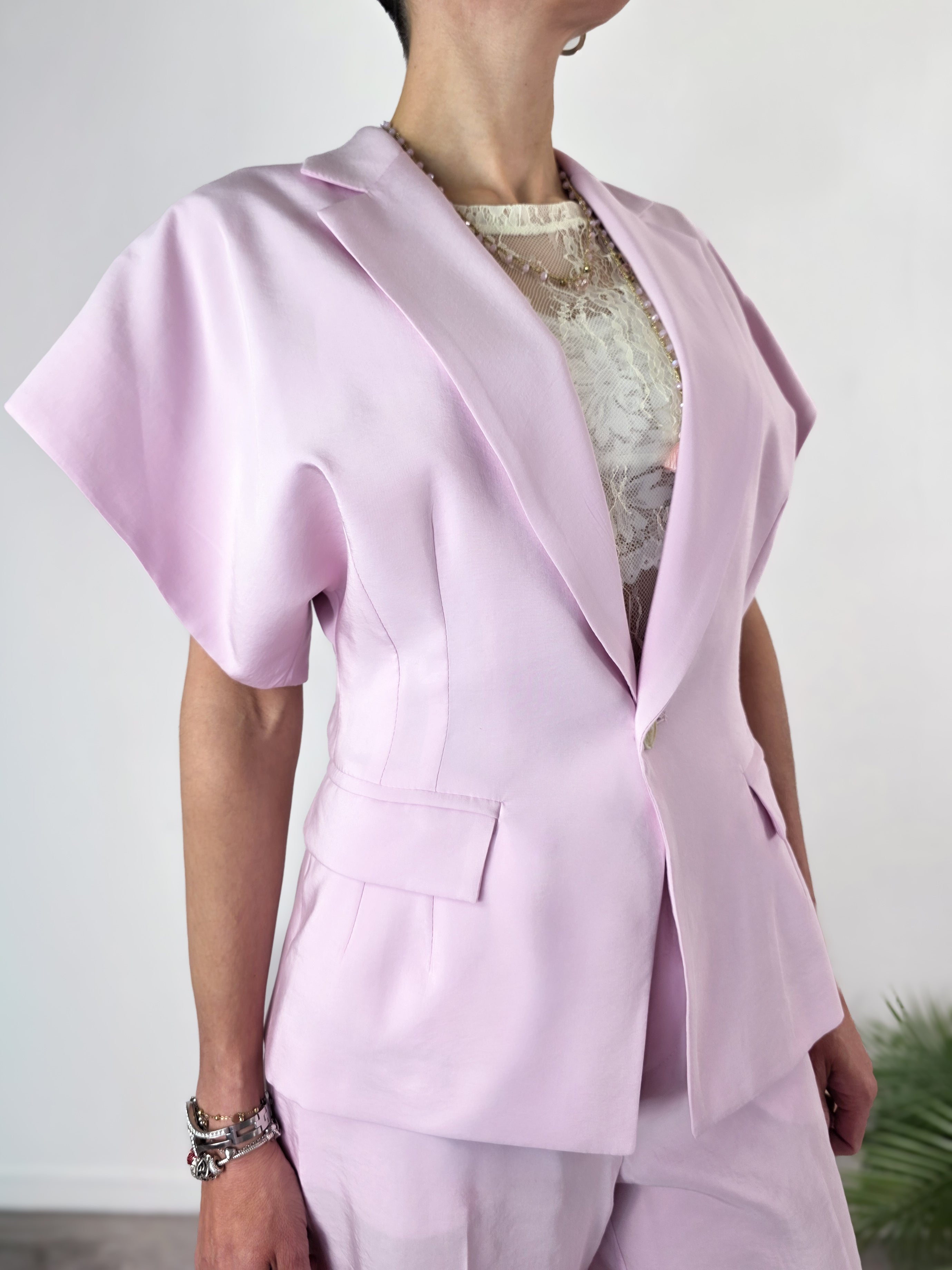 Kontatto - Blazer manica corta - Rosa