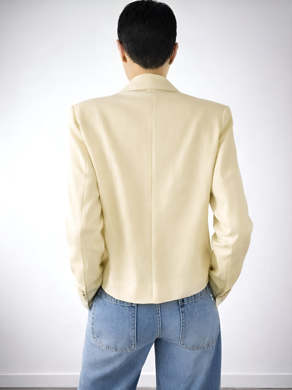 You Decide - Blazer cropped doppiopetto - Burro