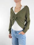 Please - Maglia con nodo - Militare