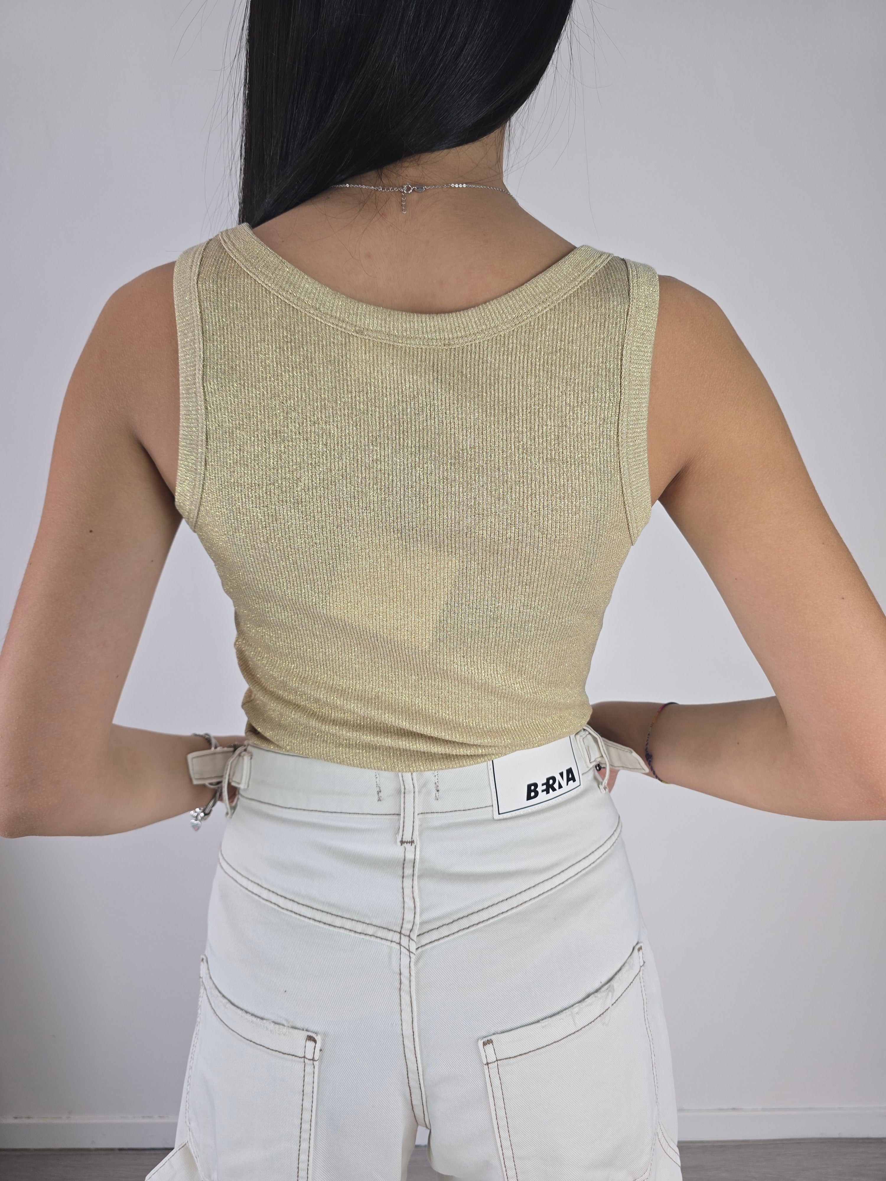 Vicolo - Top in lurex - Oro