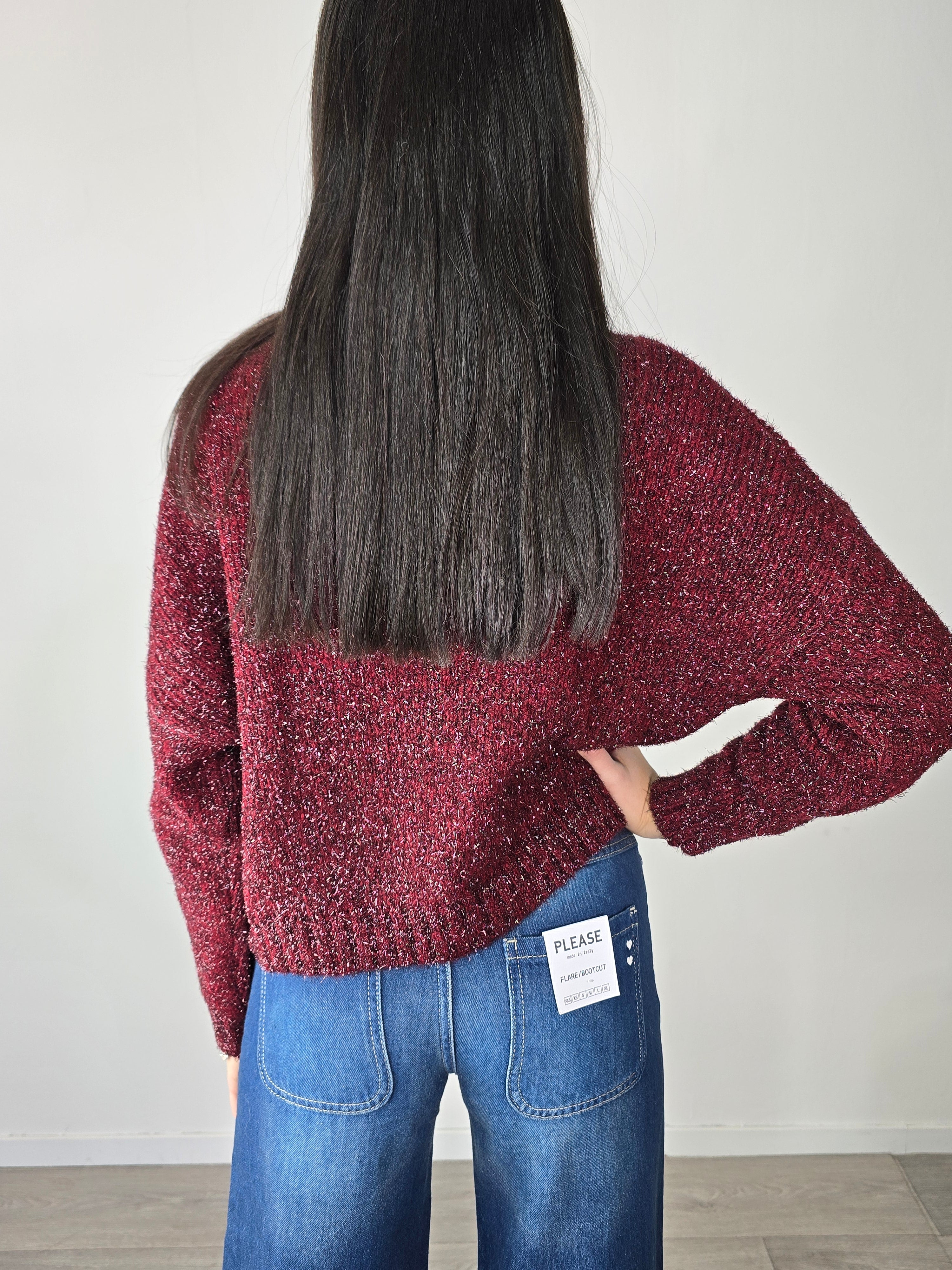 Maglione lurex Vino - Kikisix