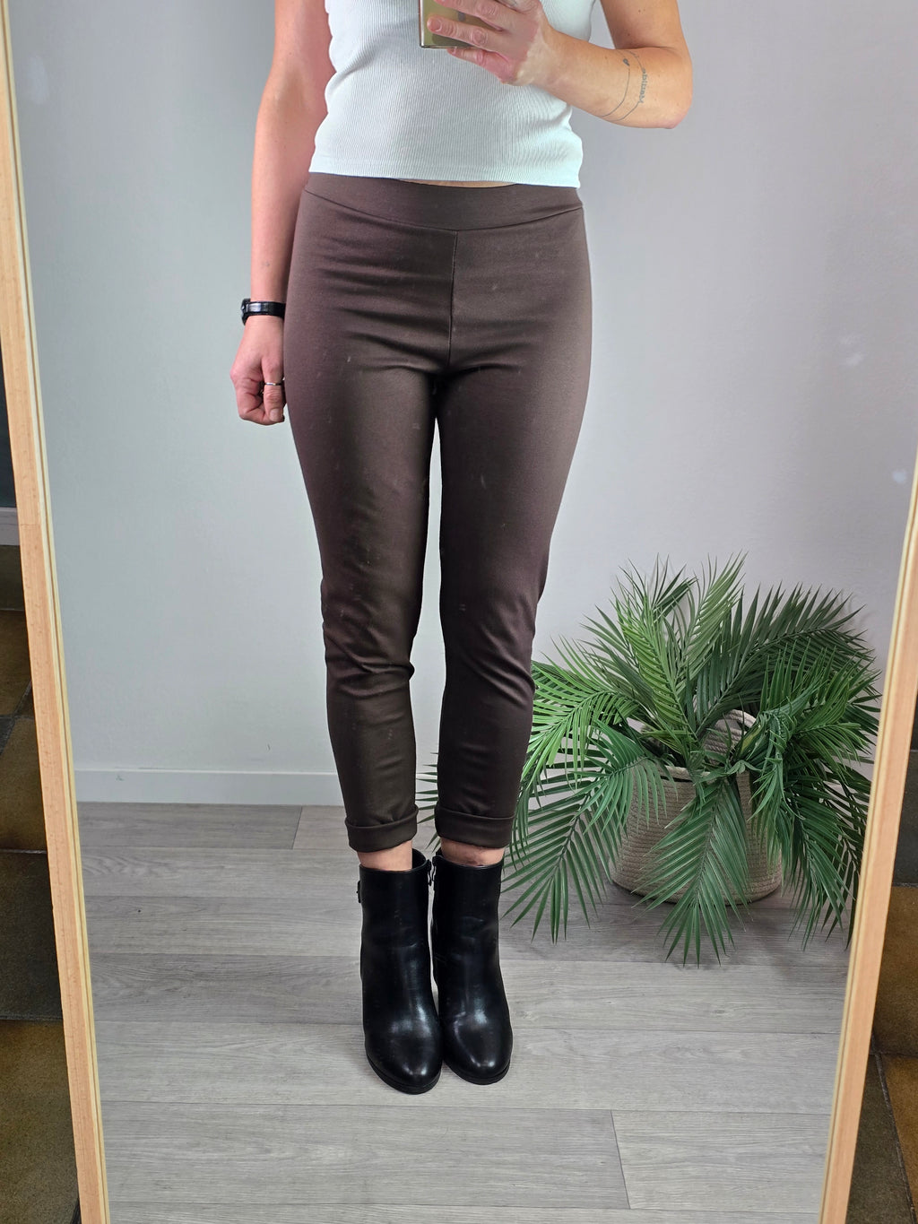 Pantalone elastico marrone 