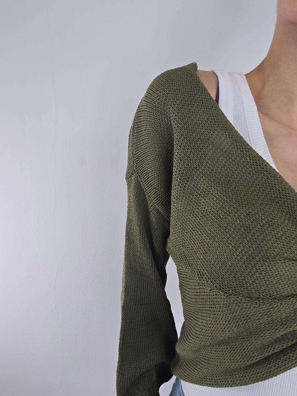 Please - Maglia con nodo - Militare
