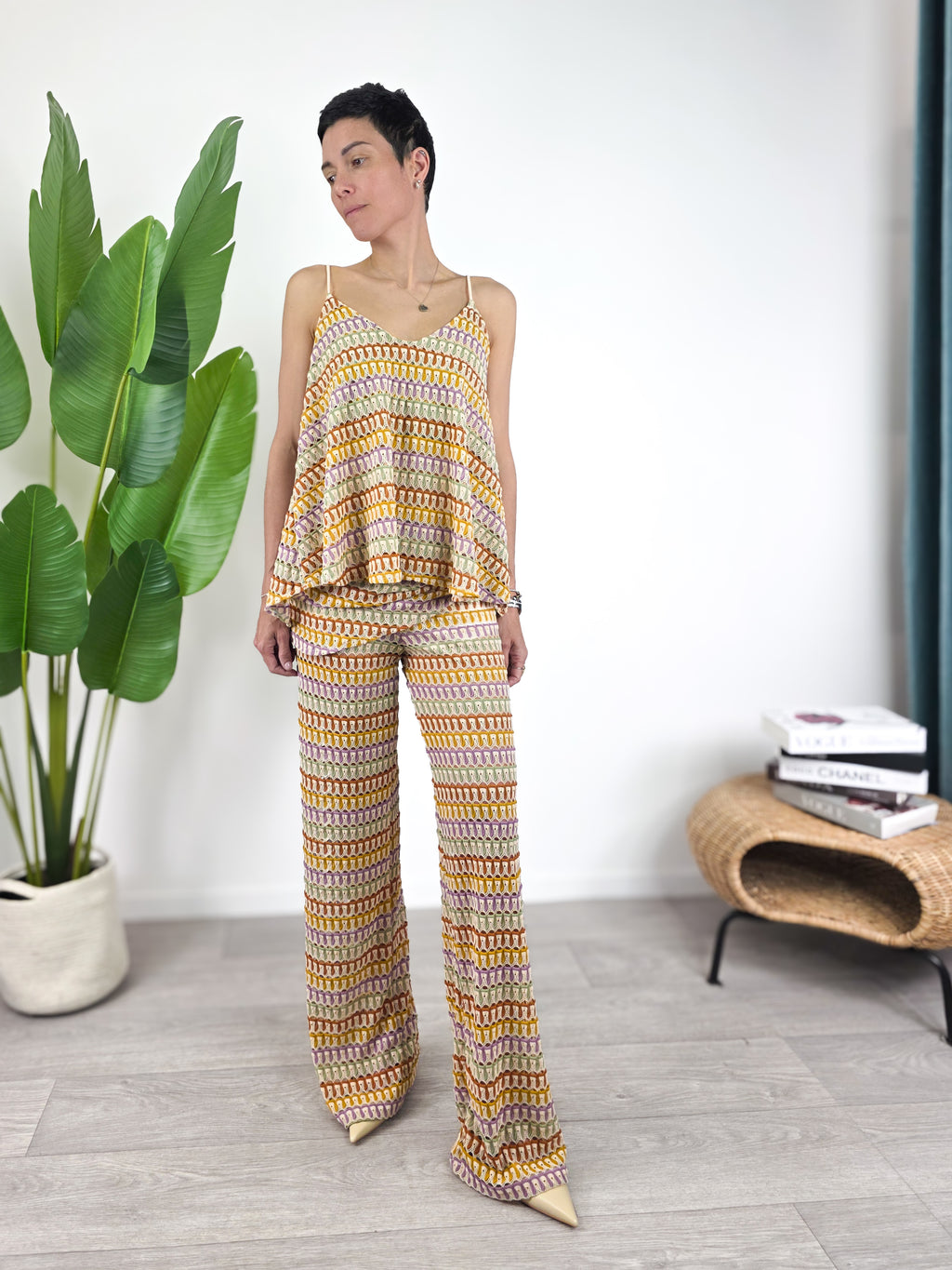 Saiph - Pantalone con elastico in fantasia - Multicolor