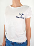 Kikisix - T-shirt "10 minuti e sono pronta" - Bianco e Blu