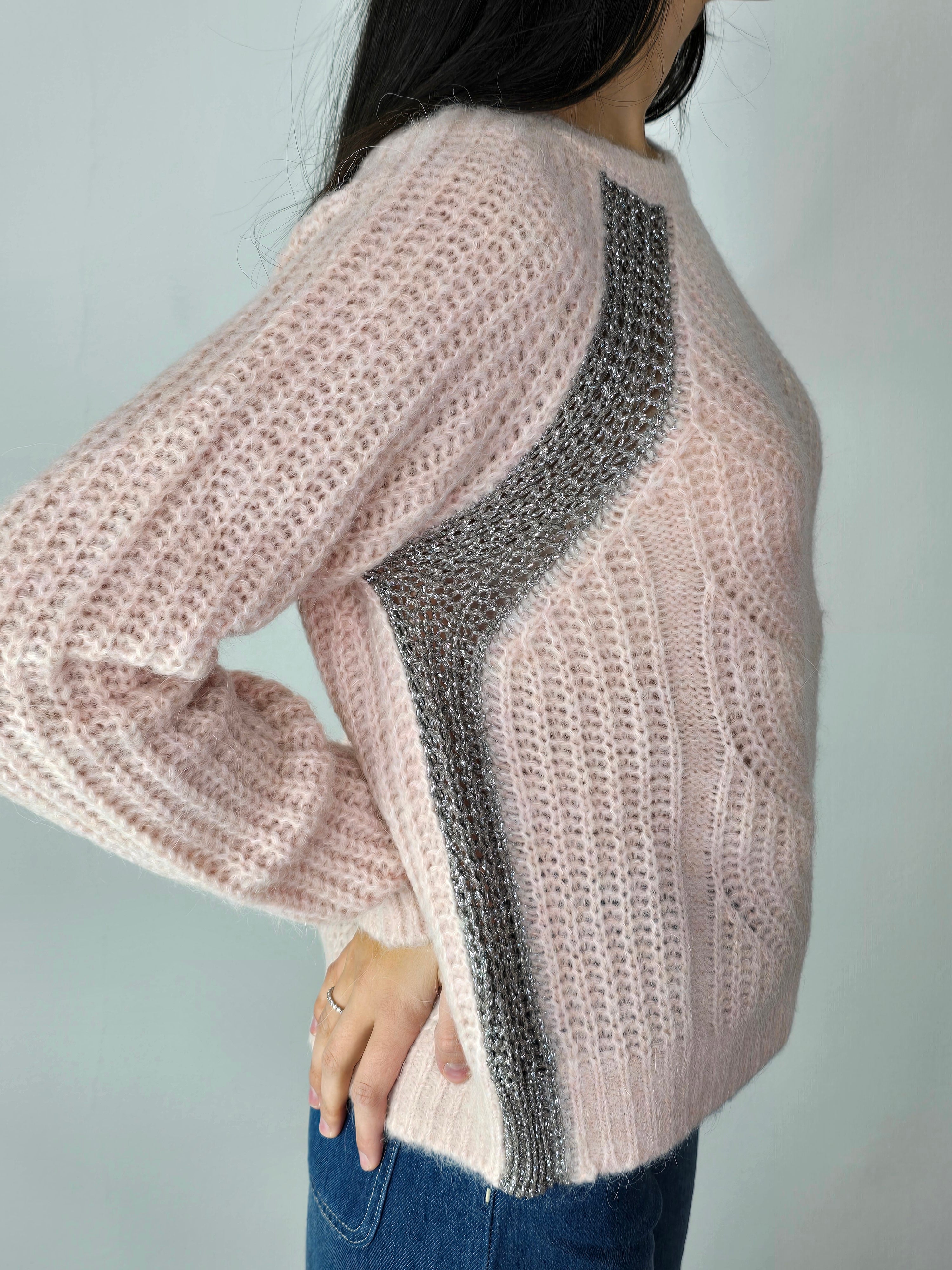 Maglione con lurex Rosa - Tensione In