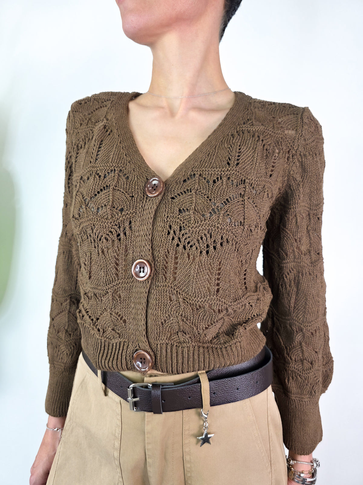 Susy Mix - Cardigan crop - Cacao