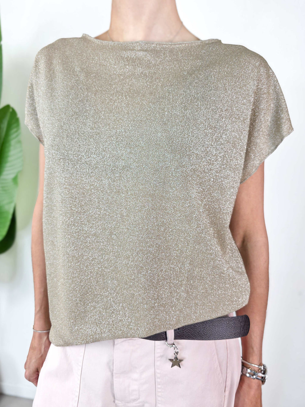 Susy Mix - Blusa in lurex - Oro
