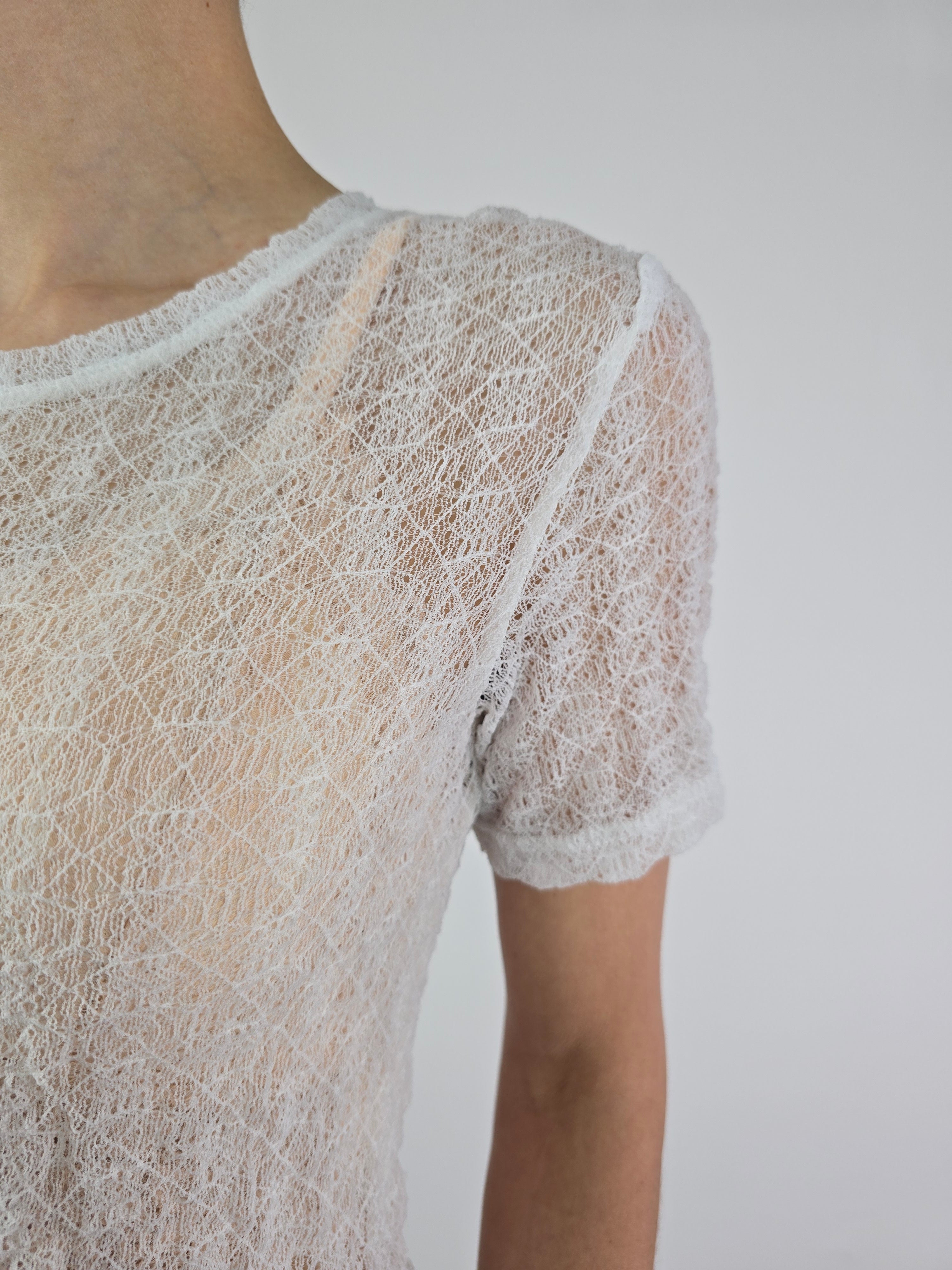 You Decide - T-shirt in pizzo - Bianco