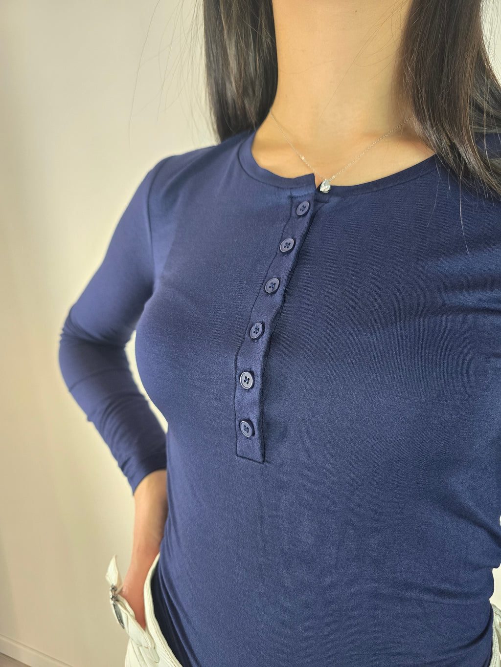 You Decide - Maglia serafino - Blu