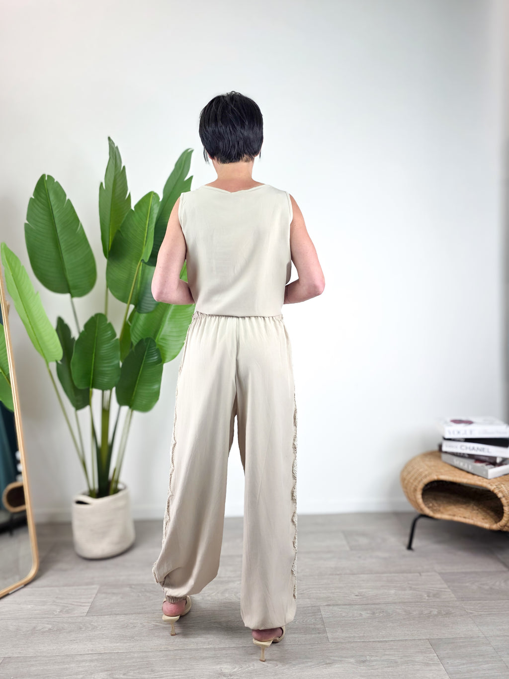 Saiph - Pantalone in misto lino - Beige