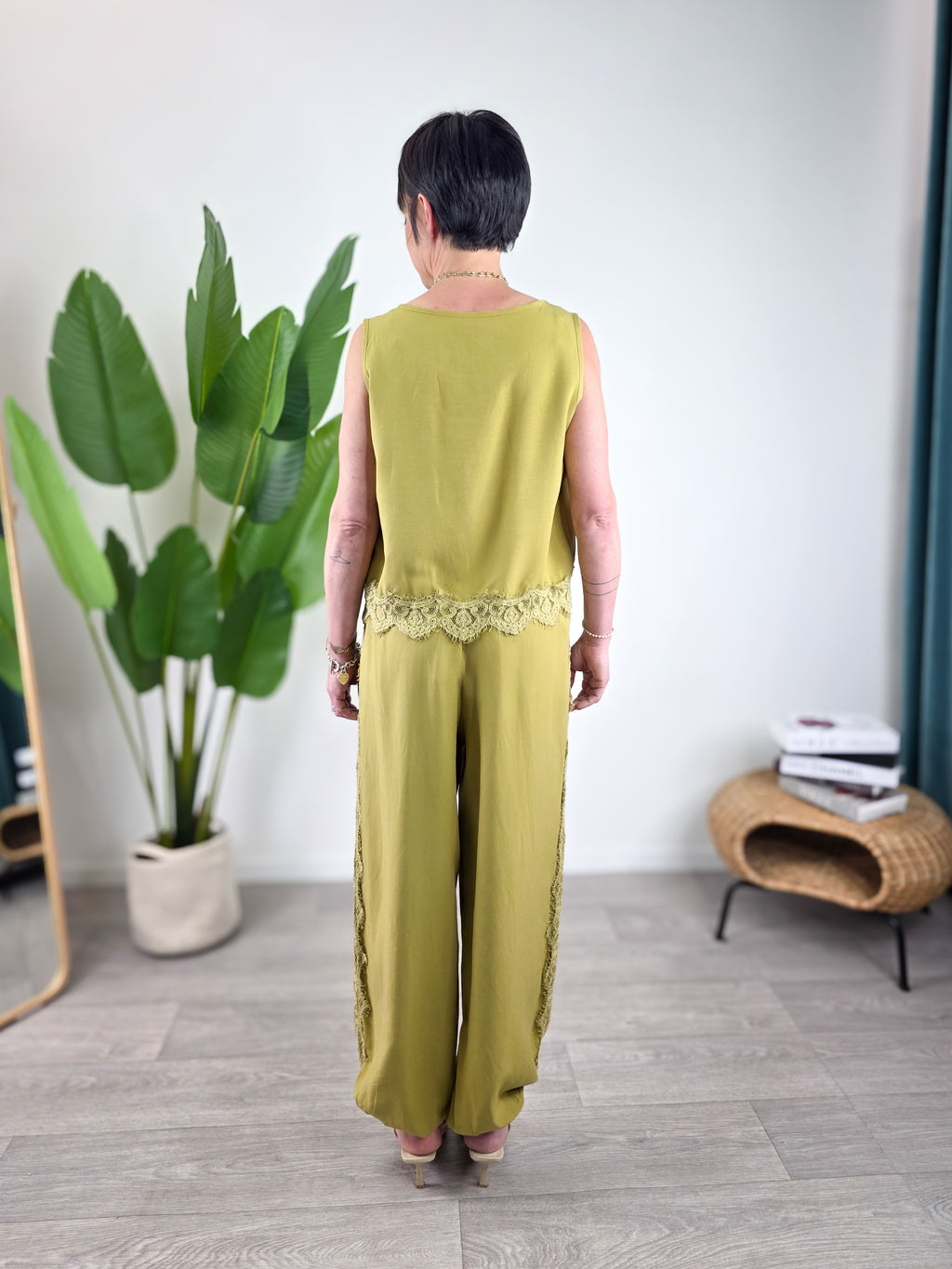 Saiph - Pantalone in misto lino - Olio