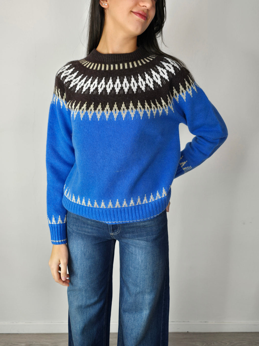 Maglione a fantasia Bluette e Moro - Tensione In